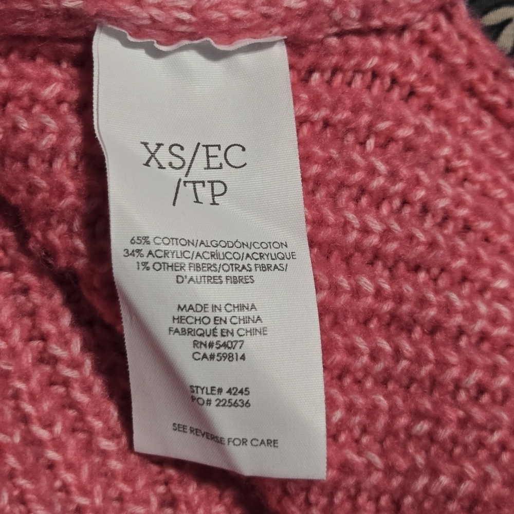 Cabi Womens Pink Cable Knit Crewneck Elsa Sweater Size XS - Picture 6 of 8